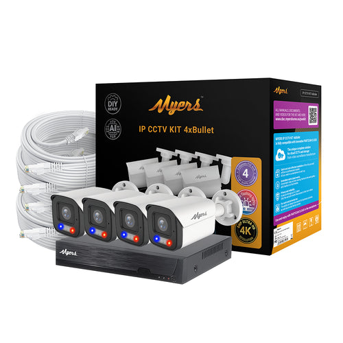 Kit POE Myers 4CH IP KIT 8MP 4xBullet FADA 